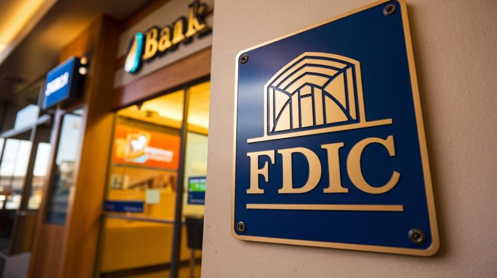 a blue sign with gold text on it